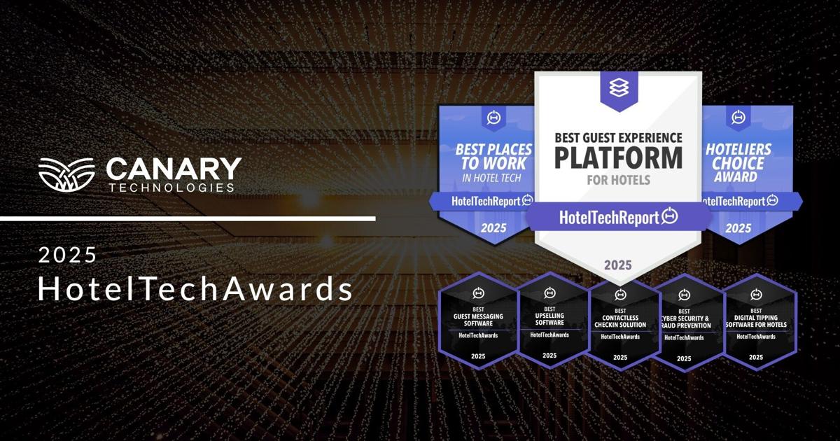 Canary Technologies Sweeps 2025 HotelTechAwards With 8 Wins | PR Newswire [Video]