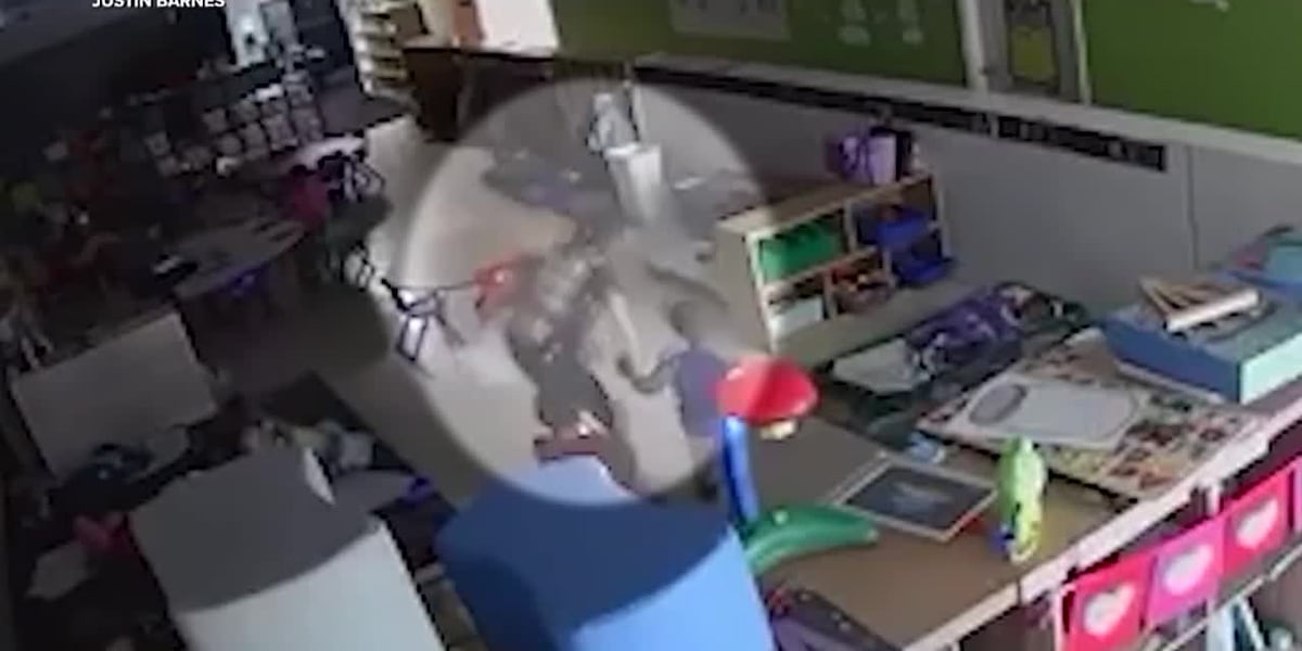 Day care worker puts child in trash can [Video]